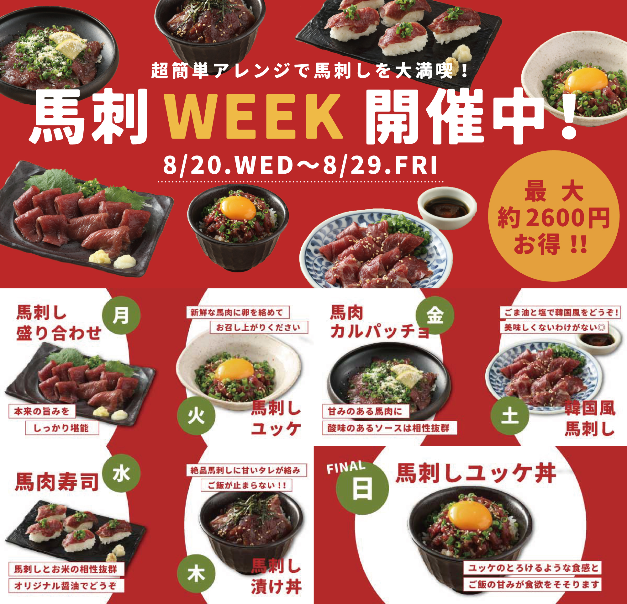 馬刺しWEEK